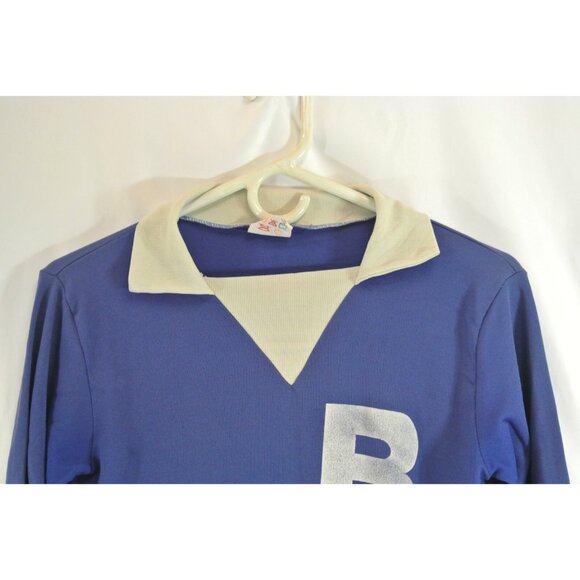 Adidas BC Games VTG Shirt Rugby Soccer Jersey #10 Blue & White Size 34/36 - Picture 2 of 8
